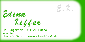 edina kiffer business card